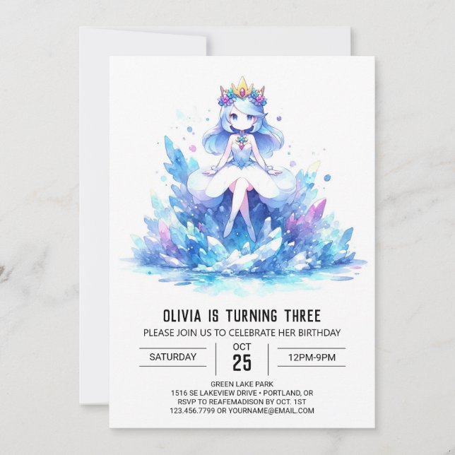 Invitation Boho Sweet Princesse Anniversaire (Devant)