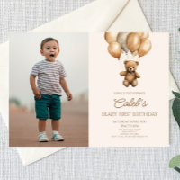Boho Teddy Bear Beary Premier anniversaire fête