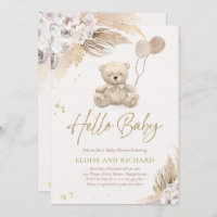 Boho Teddy Bear Sexe Baby shower neutre
