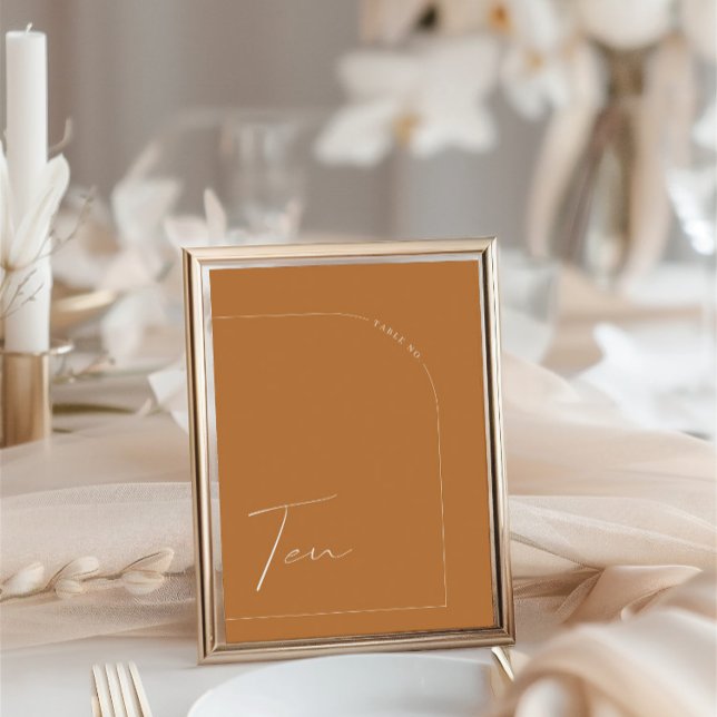 Invitation Boho Terracota Arche Tableau Dix Numéro De Tableau (Boho Terracota Arch Table Ten Table Number)