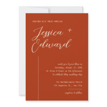 Boho Terracotta Brûlé Orange Rétro Moderne Élégant