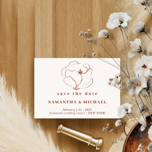 Invitation Boho Terracotta Indépendant Rustique Enregistrez l