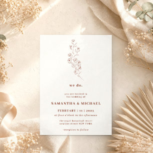 Invitation Boho Terracotta Indie Rustique Botanique nous fais