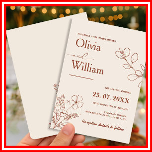 Invitation Boho Terracotta Mariage Moderne dans le Désert