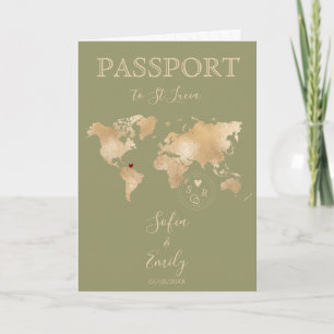 Invitation Boho Terracotta Mariage Passeport Deux Filles Code