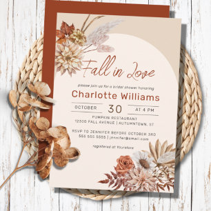 Invitation Boho Terracotta Pampas Grass Fête des mariées Flor