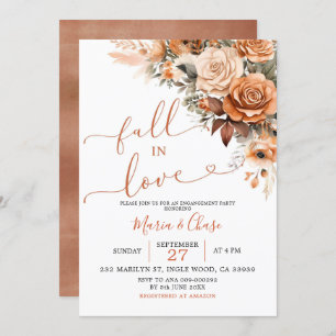 Invitation Boho Terracotta Tombe dans l'amour Partie d'engage