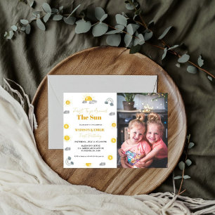 Invitation Boho terracotta Twins premier voyage premier anniv