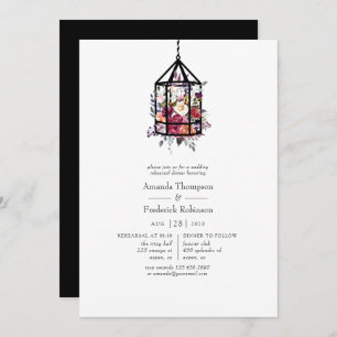 Invitation Boho Terrarium géométrique Dîner de répétition flo