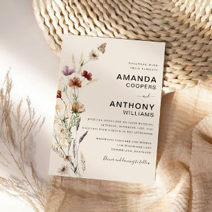 Invitation Boho Tiny Fleur sauvage cérémonie Mariage Invitati