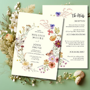 Invitation Boho tout en un Mariage