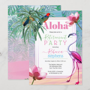 Invitation Boho Tropical Beach Watercolor Retraite