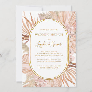 Invitation Boho Tropical Botanical   Brunch Mariage