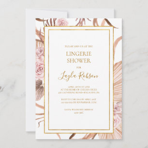 Invitation Boho Tropical Botanical   Douche Lingerie