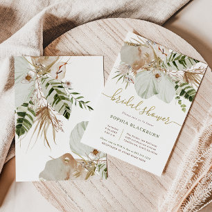 Invitation Boho Tropical Botanical Floral   FÊTE DES MARIÉES