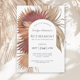 Invitation Boho Tropical Fan Palms Retraite Party
