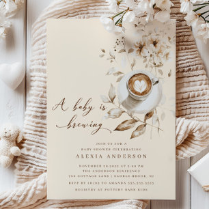 Invitation Boho Un Bébé Brasse Du Baby shower