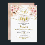 Invitation Boho Un Petit Citrouille Fait Son Anniversaire<br><div class="desc">Boho Un Petit Citrouille Tourne Une Invitation D'Anniversaire</div>