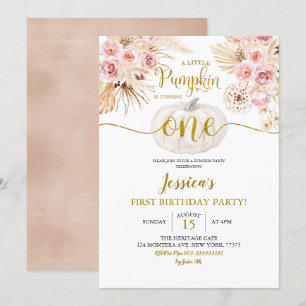 Invitation Boho Un Petit Citrouille Fait Son Anniversaire