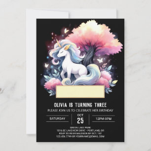 Invitation Boho Watercolor Horse Anniversaire