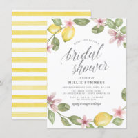 Boho Watercolor Lemon Blossom Wreath Fête des mari