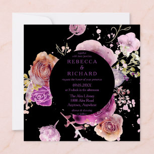 Invitation Boho Watercolor Mariage Floral
