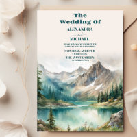 Boho Watercolor Mountain Mariage