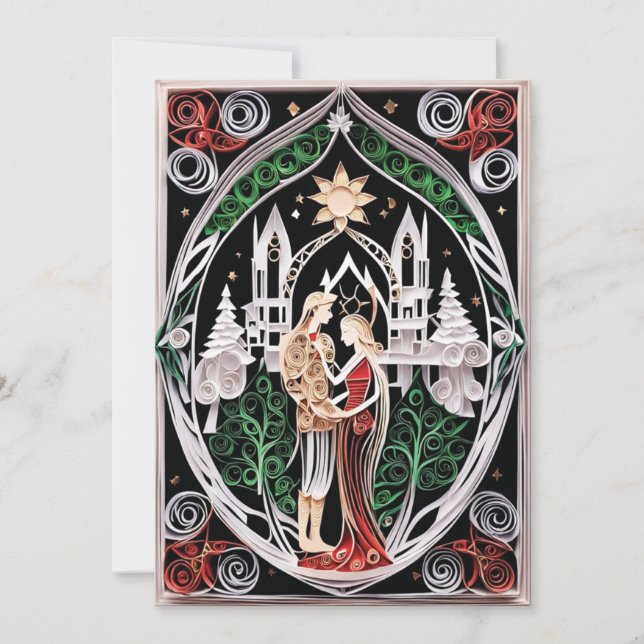 Invitation Boho Wedding RSVP (Devant)