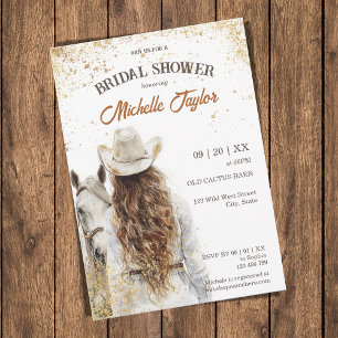 Invitation Boho Western Bride Wild West Country Cowgirl