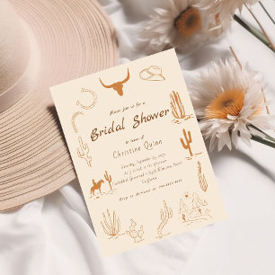 Invitation Boho Western Saddup Cowboy douche nuptiale Invita