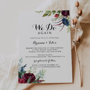 Invitation Boho Whimsical De Luxe Nous Faisons De Nouveau Vow