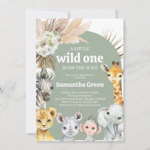 Invitation Boho Wild One Baby shower