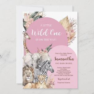 Invitation Boho Wild One Girl Baby shower