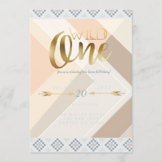 Invitation Boho Wild One | Première fête d'anniversaire