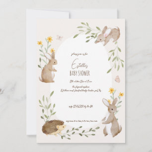 Invitation Boho Woodland Animaux Forest Friends Baby shower