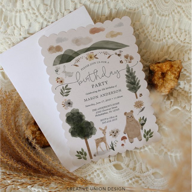 Invitation Boho Woodland Boy Birthday Party (Créateur téléchargé)