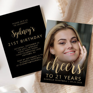 Invitation Boire à des photos personnalisées pour une fête d'