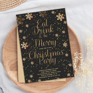 Invitation Boire à manger Soyez Joyeux Star Christmas Party I