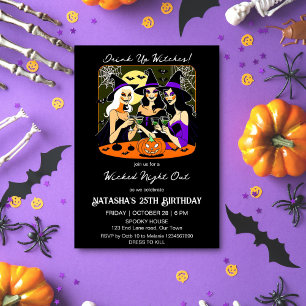 Invitation Boire des sorcières adulte fête d'anniversaire d'H
