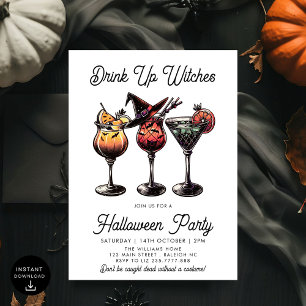 Invitation Boire des sorcières Cocktails Adulte Halloween Par