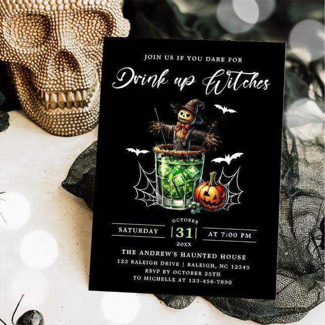 Invitation Boire des sorcières fête d'Halloween (Créateur téléchargé)
