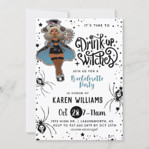 Invitation Boire des sorcières Halloween Bachelorette Party I