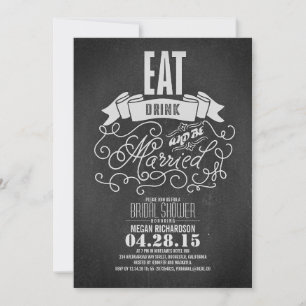 Invitation Boire et se marier douches nuptiales