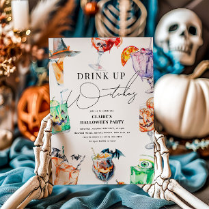 Invitation Boire UP Sorcières Amusants Adulte Halloween Party