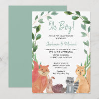 Bois Animaux Oh Boy Couples Baby shower