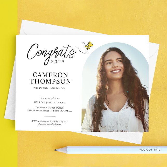 Invitation Bois d'arachides | Fête de la fin d'études (Créateur téléchargé)