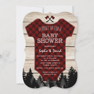 Invitation Bois de bambou de bambou de bambou Baby shower en 