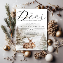 Bois d'hiver Oh Deer Thème Baby Boy Douche
