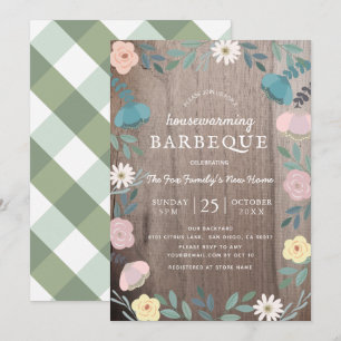 Invitation Bois Floral Russe Chauffage ménager BBQ