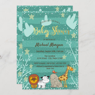 Invitation Bois mignon, Baby shower d'animaux forestiers